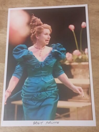 Tarjeta fotográfica original de Brigit Forsyth actriz inglesa en color