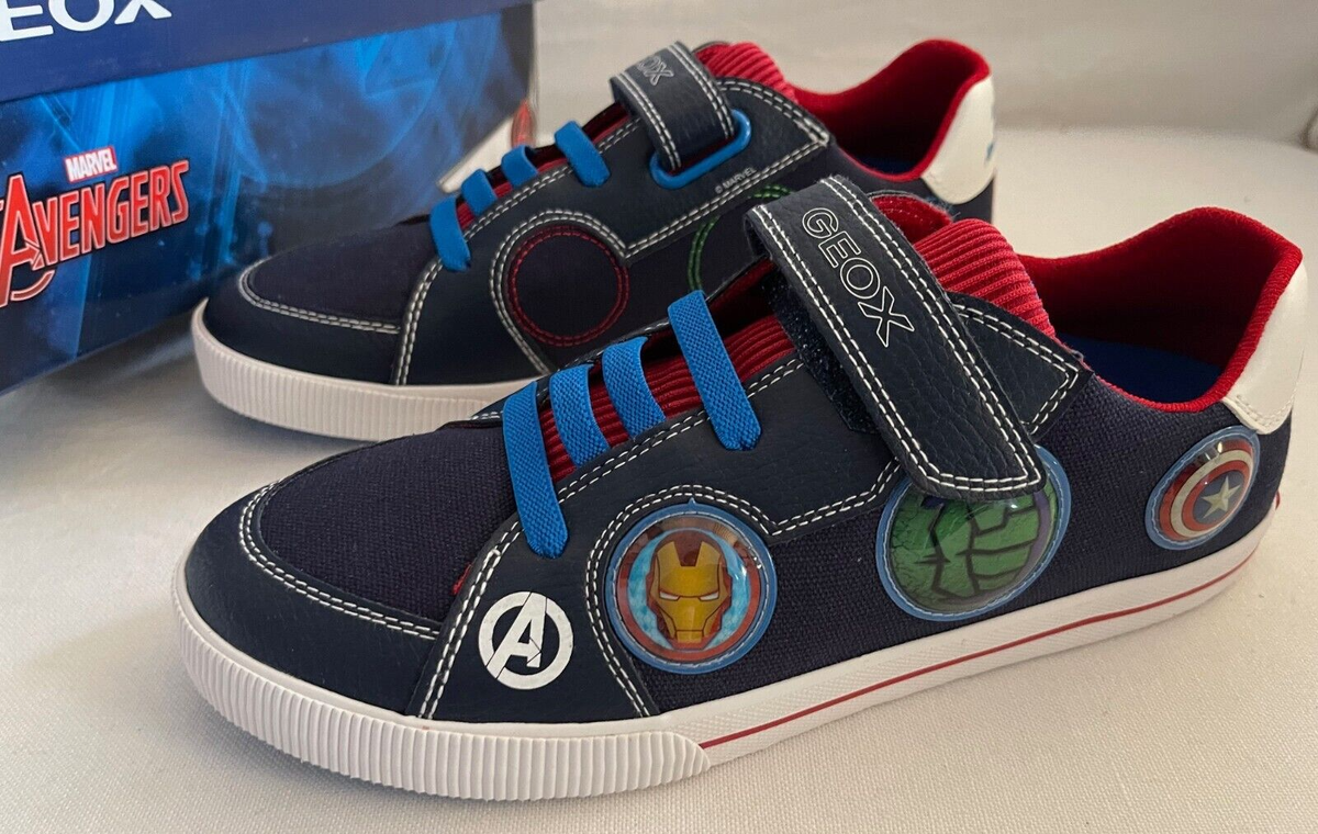 GEOX SNEAKERS NIB Boys Marvel Avengers Org AWESOME QUALITY