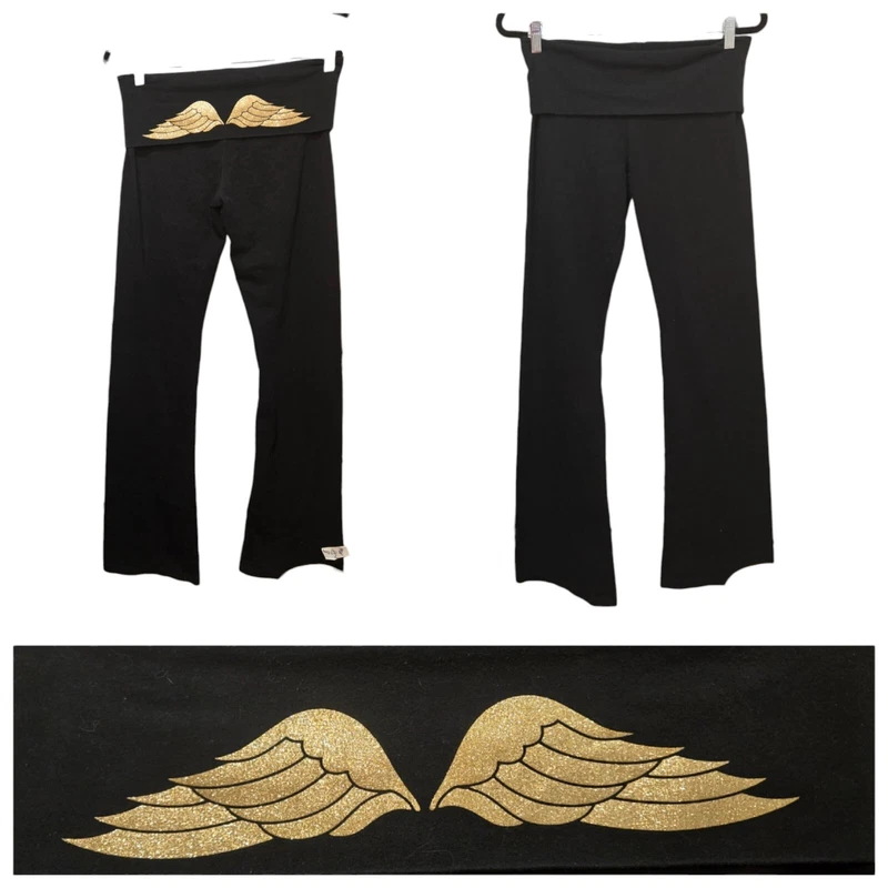 victoria-secret-vs vintage foldover yoga flare pants