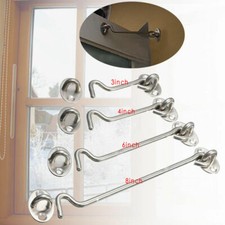 Cabin Hook and Eye | Stainless Steel Gate Shed Door Latch Catch Lock Hooks 3-16"