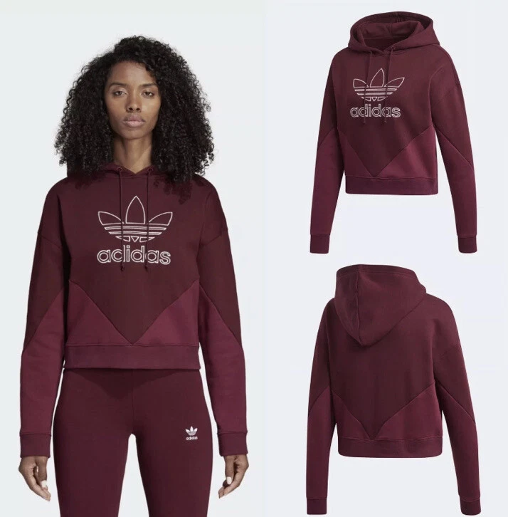 Burgundy adidas sales hoodie womens