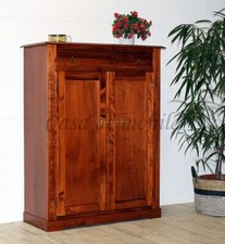 Vertiko TOSCANA 105x134x42cm Pappel massiv kirschfarben lackiert Wäsche-schrank