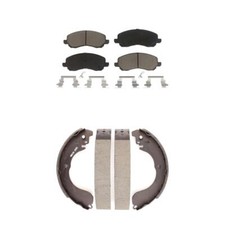 For Jeep Patriot Compass Dodge Front Rear Ceramic Brake Pads And Drum Shoes Kit