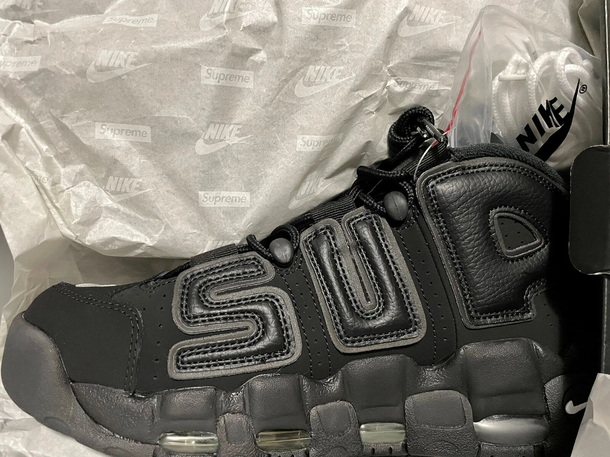 Nike Supreme x Air More Uptempo Black for Sale | Authenticity