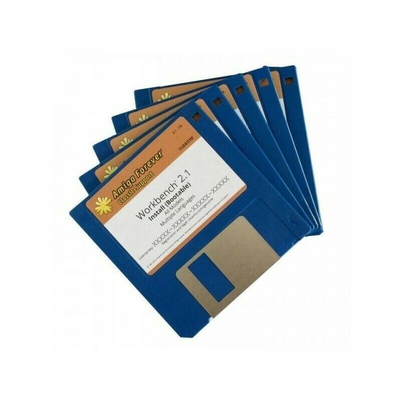 Amiga OS Workbench 2.1 kit disquettes 3.5 pour restauration PC rétro