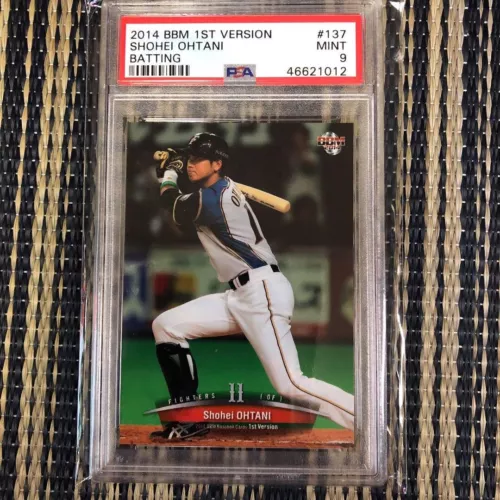 Shohei Ohtani Baseball Card BBM 2014 1st Ver Dodgers PSA 9