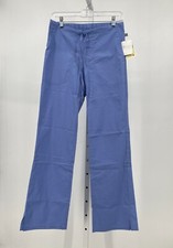 Code Happy Womens Scrub Pant XXS Blue Mid Rise Moderate Flare Drawstring 46002A