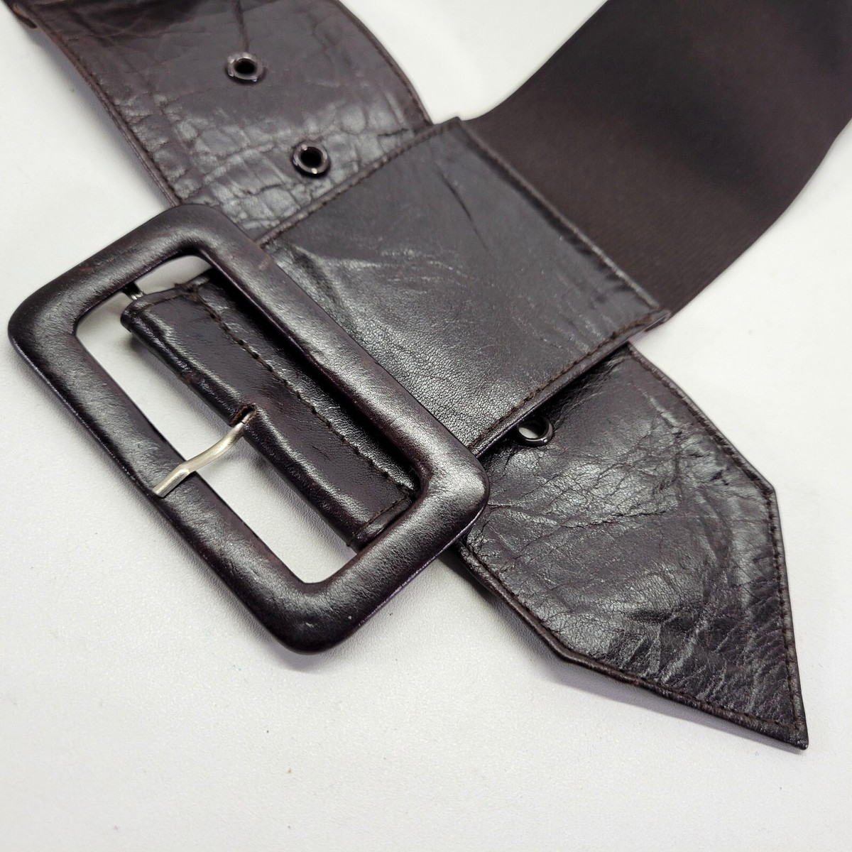 Alice + Olivia Stretch Belt 32 34 M Leather Waist Brown | eBay display picture 1
