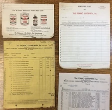 The Figaro Company Vintage Paper Lot Invoices, Ads, Ephemera