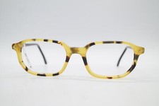 Vintage Vogue 2021 Brown Gold Black Oval Glasses Frame Eyeglasses NOS