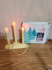 Christmas Light Candolier (3) Light Candelabra Dripping Wax Candles Vintage