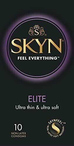 SKYN Condoms Latex Free Ultra Thin Ultra Safe Elite Feel Everything Condom x10 - Picture 1 of 5