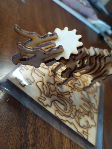 3D PUZZLE DINO 🦖TRICERATOPO🦖 3D Puzzle in legno tagliato a laser!! Dinosauro! - Foto 1 di 1
