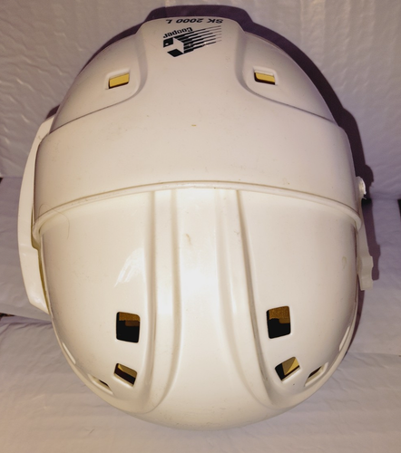 Vintage Cooper SK 2000 L White Hockey Helmet With Itech Mask HECC Certified - Picture 4 of 10