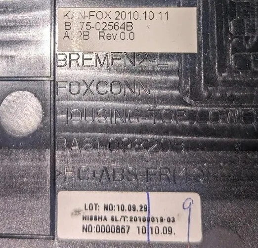 Carcasa superior Palmrest Top Case con altavoz táctil BA75-02564B Samsung R540 - Imagen 2 de 4