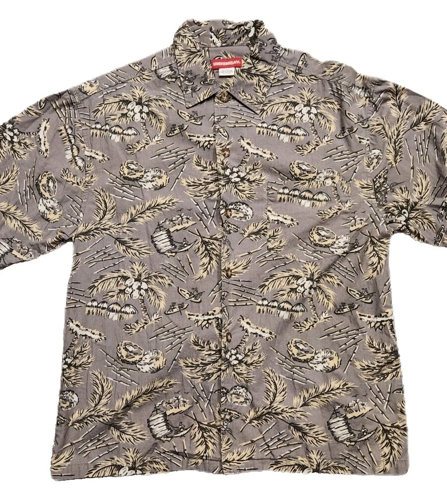 Camisas para hombre UNIONBAY informales de algodón hawaiano con botones