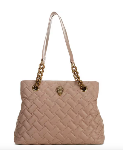 NWT Kurt Geiger London Taupe Leather Kensington Tote Bag - Picture 2 of 14