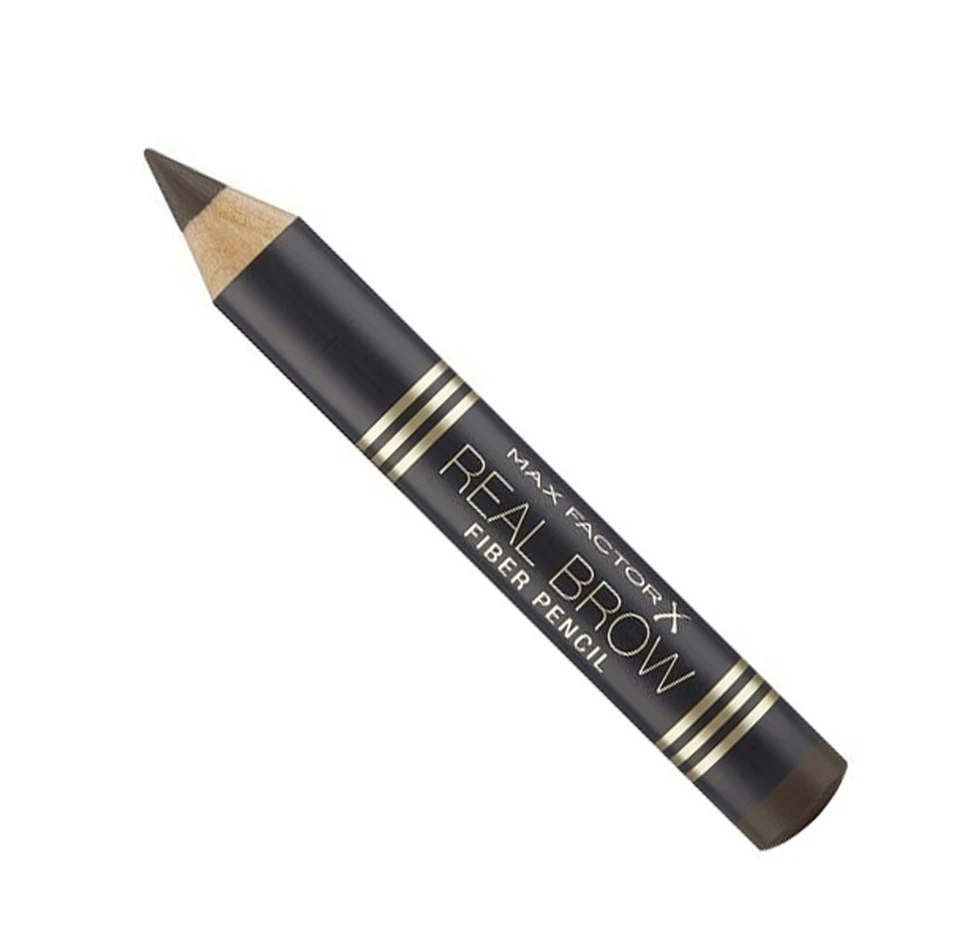 MaxFactor Real Brow Fiber Pencil 005 Rich Brown - - Crayon Sourcils Brun Riche - Photo 1/1