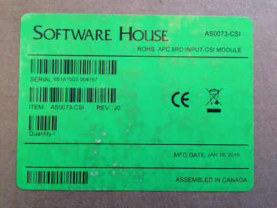 SOFTWARE HOUSE I8-Csi Eight Input Reader Bus AS0073 TYCO HILLS DSC ...
