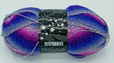 1 matassa Bumbo "Moonlight" diteggiatura con peso Filato acrilico viola multicolore