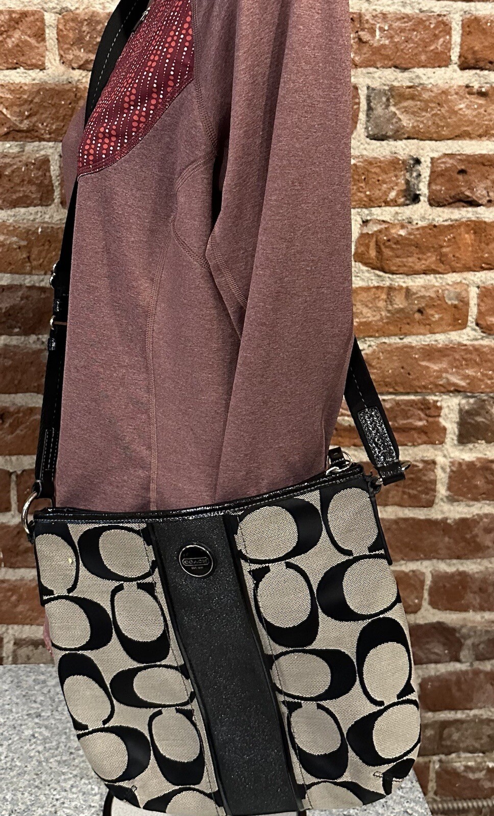 Coach Signature Jacquard Crossbody Bag Gem