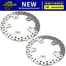 2Pcs 11.8" Front Brake Rotors Polished For Harley Street glide Electra Road King
