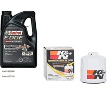 Castrol EDGE High Mileage 5W-20 Adv. Full Syn. Motor Oil - 5qts w/K&N Filter