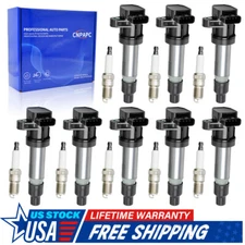 Set of 8 Ignition Coil and Spark Plug For 2004-2009 Cadillac SRX XLR 4.6L UF564