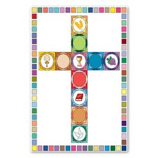 Postereck 2381 Poster Leinwand Kreuz, Religion Christentum Bibel Glaube Gott