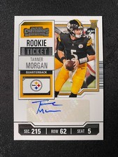 Tanner Morgan - 2023 Panini Contenders #280 - Auto Rookie Ticket - Steelers