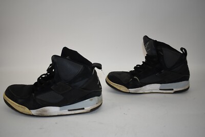 Jordan Flight 45 Sneakers Black Cement Gray Strap Jumpman Mens Size 13 