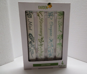 Garden Party Herb Stakes - Set of Four Ceramic Reusable