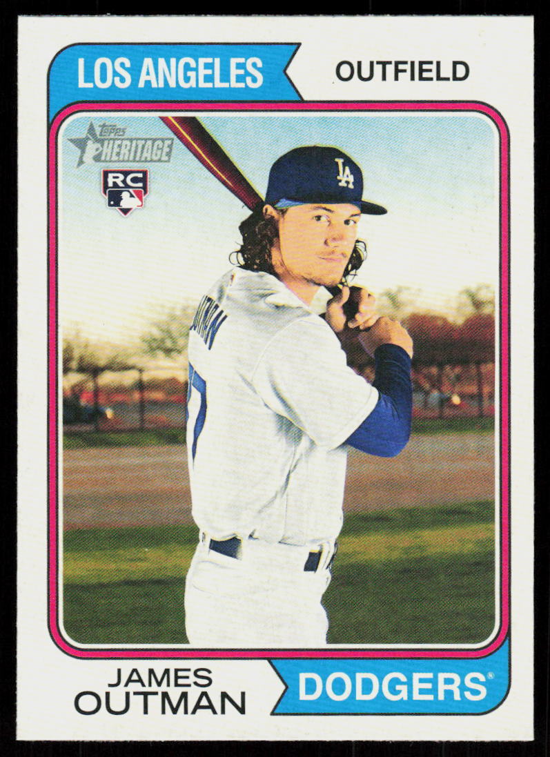 2023 Topps Heritage James Outman #93 BASEBALL Rookie Los Angeles Dodgers RC
