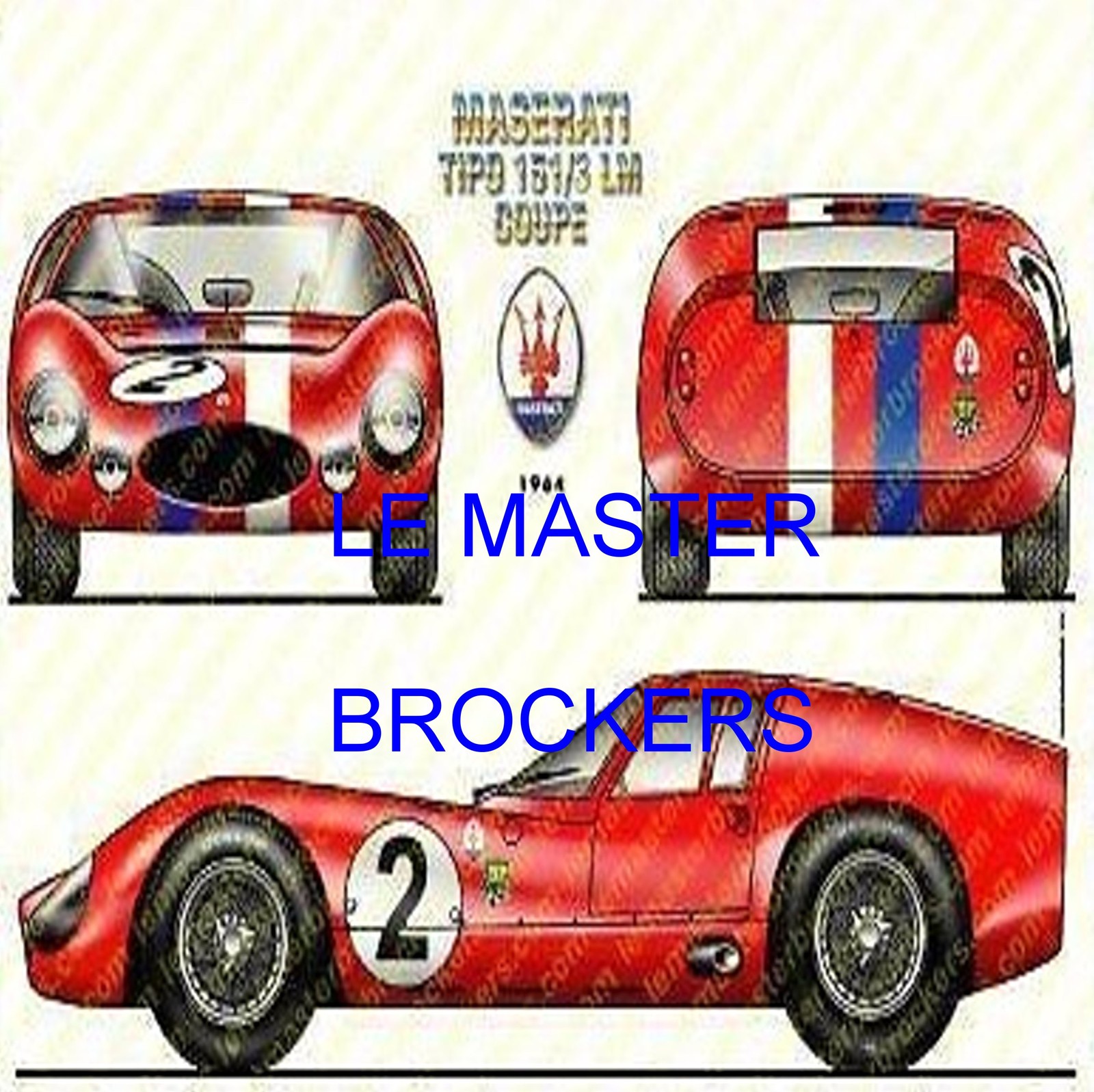 Maserati Tipo 151/3 LM affiche auto sport pour décorer un bureau de passionné