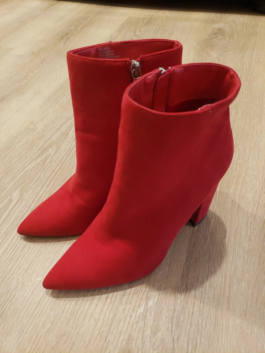Justfab red booties clearance