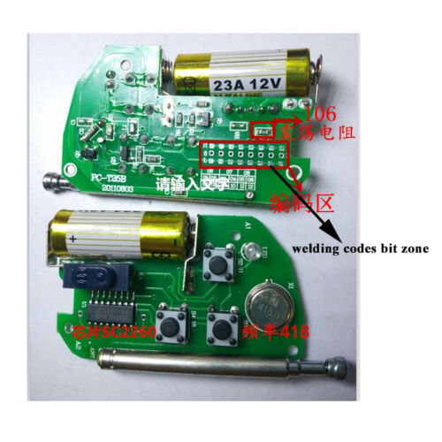 Control remoto de repuesto para puerta de pluma de barrera abridor de puerta corredera 418MHz - Imagen 3 de 14