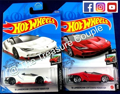 Hot Wheels Lot Of 2 Lamborghini Centenario Roadster Red White C175 Ebay