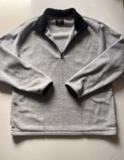 Old Navy Classic Men s XL Gray 1/4 Zip Fleece Pullover Sweatshirt
