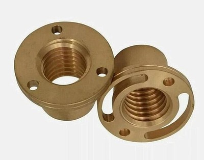2x Milling Machine Part Longitudinal Brass Feed Nut X/Y Axis Mill For Bridgeport