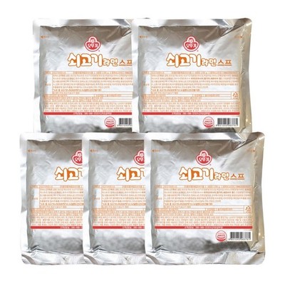 OTTOGI Korean Ramen Ramyeon Noodle Soup Base Powder Beef Taste 285g X 5pack