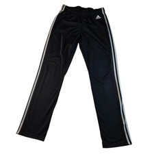 Adidas Women  s Size Small Track Pants - Black Three Stripe