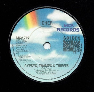 Cher - Gypsys, Tramps & Thieves/Dark Lady MCA710 VG+ Hear It!