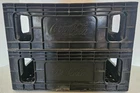 2 Vintage Black Husky Coca-Cola Plastic Crates. 15" x 11 1/2" x 5 1/2".