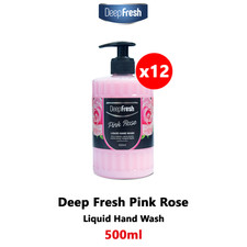 Liquid Hand Wash Hand Soaps 12x500ml Pink Rose Deep Fresh Romance Series 2.50 per litre