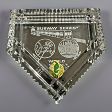 Waterford Crystal Yankees VS Mets Subway Series Home Plate #407 EXTREMELY RARE!