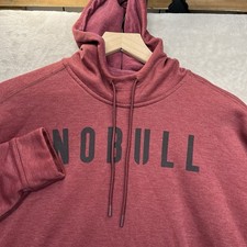 Nobull Hoodie M Maroon Spellout Performance Training Gym Long Sleeve Pullover