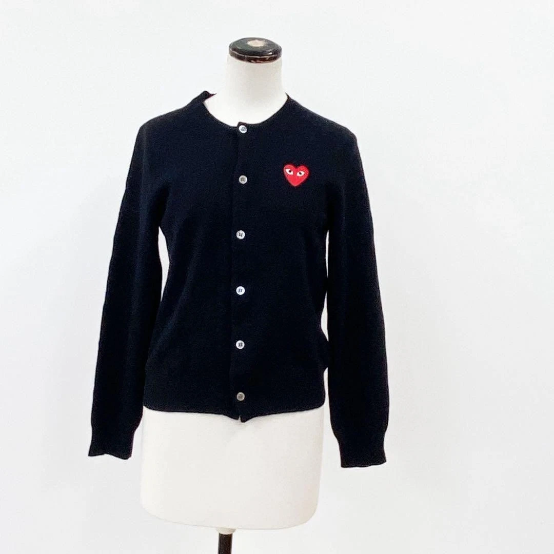 Comme Des Garcons Play Cardigan In Women's Sweaters for sale | eBay