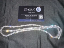 4mm 20 inch Moissanite Tennis Chain VVS D Color Iced Out 925 Silver