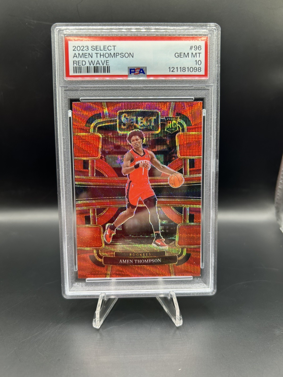 2023 Select Amen Thompson Red Wave Rookie Prizm Concourse PSA 10 GM MINT POP 13