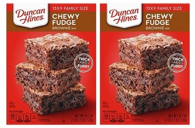Duncan Hines Brownie Mix Chewy Fudge 2 Pack